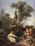 Jean-Honore Fragonard The Meeting oil on canvas